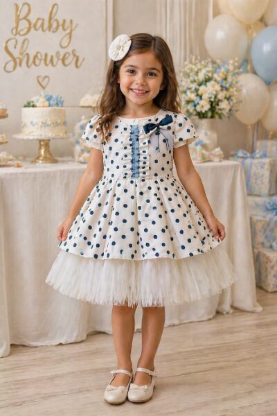 Blue Polkadot Dress